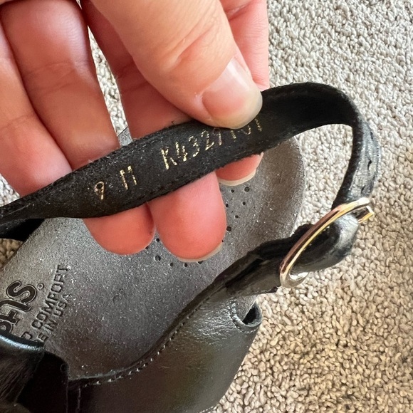 SAS Allegro Sandal Womens Size 9 M Black Strappy Open Toe Block Heel Pumps - Picture 3 of 6